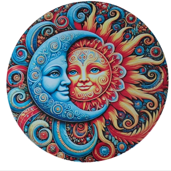 Decorative Sun&Moon Metal Wall Hangings - Picture 3 of 5